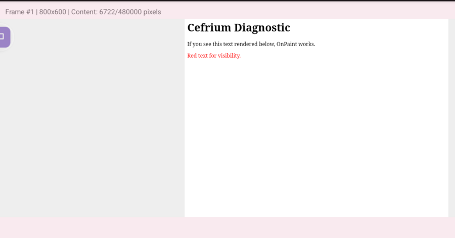 Cefrium OnPaint output shown in a plain ImageView